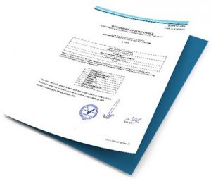 Certifikat fra DNV-GL, Document of compliance